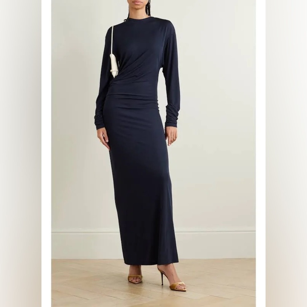 Christopher Esber Draped Gloss-Jersey Maxi Dress